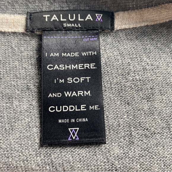 Aritzia Talula Angora Cashmere Blend Stripe Button Up Cardigan -S - Picture 11 of 14